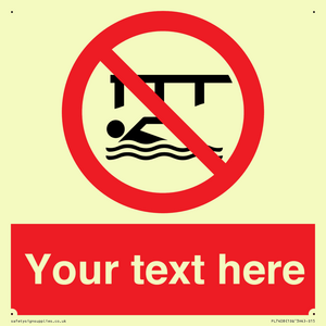 Custom Do not swim in the vicinity of piers